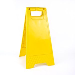 Yellow Plastic Folding A-shaped Safety Sign Billboard