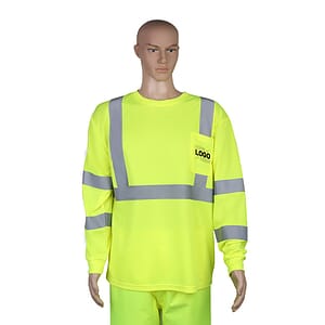 High Visibility Reflective Tape Safety T-Shirt with Pocket