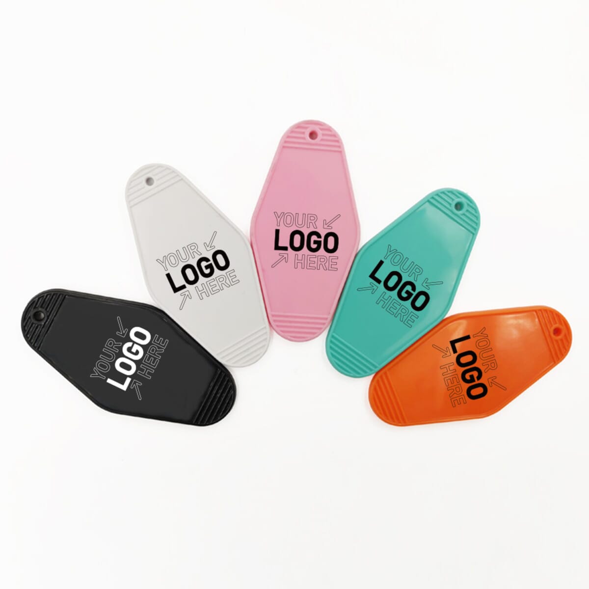 Plastic Rhombus Keychain Motel Hotel Key Tag