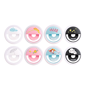 Round Shape Portable Clip-on Selfie Fill Light Lamp