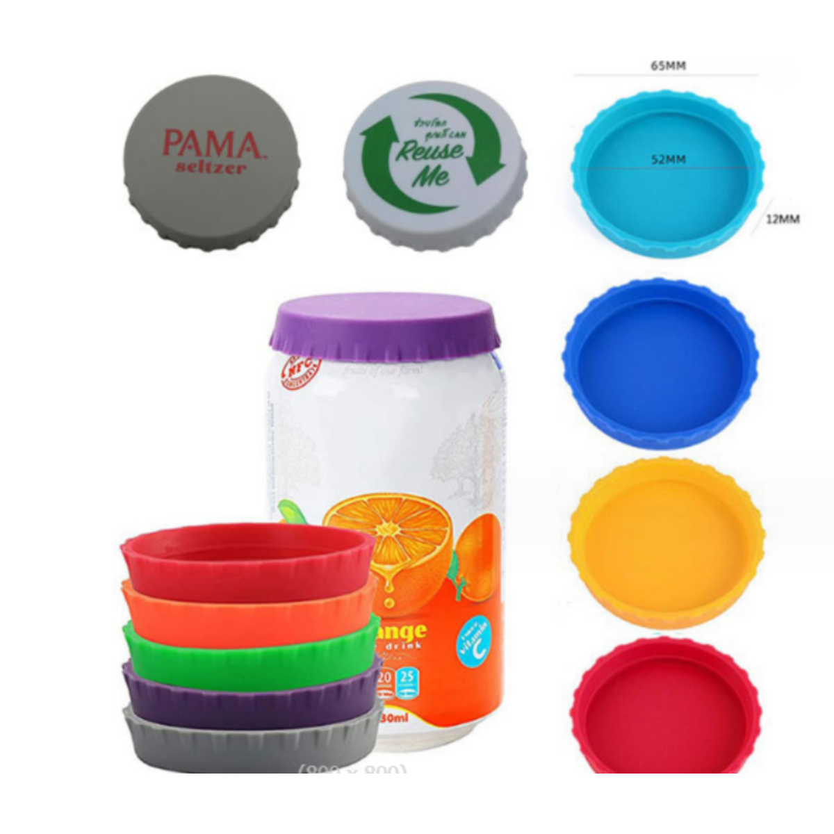 Soda or Beverage Silicone Can Lid/Cover