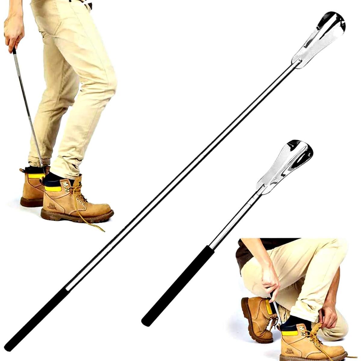Extendable Shoe HornStainless Steel Retractable Shoe Spoon