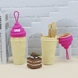 Decoration Ice Cream Pen HolderIce Cream Statue Cosmetic Brush Pot
