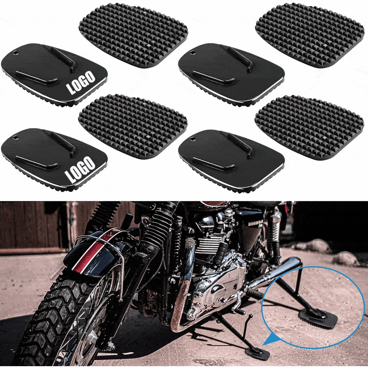 Motorcycle Kickstand PadMotorcycle Foot Support Board