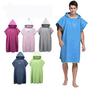 Surf Poncho Changing Towel RobeWater Absorbent Wetsuit Change Poncho for Surfing Swimming