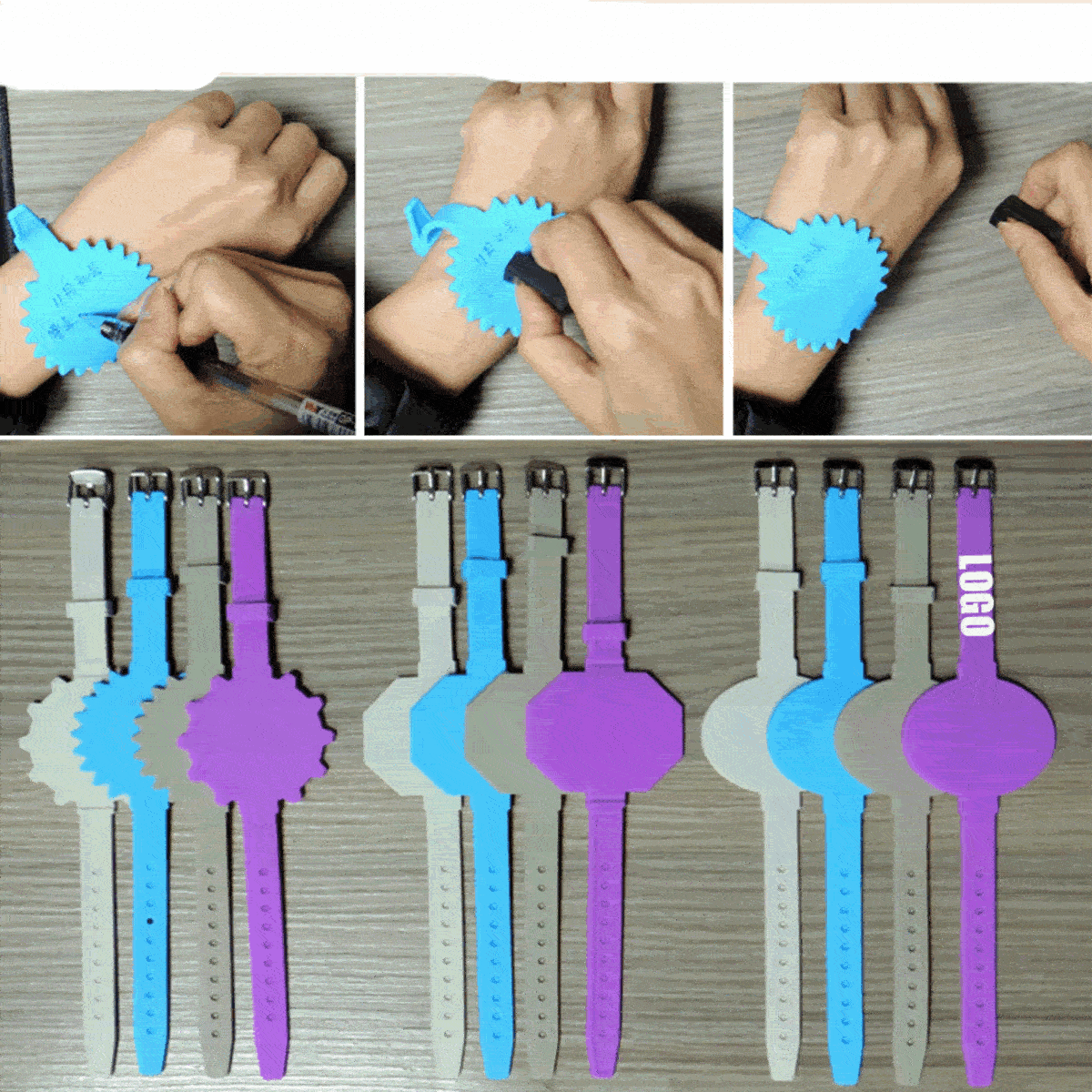Silicone Memo Wrist Band/Wearable Nurse Notepad in Watch Shape