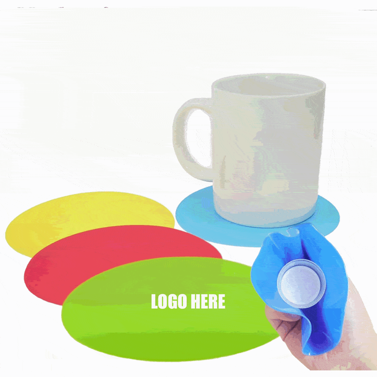 Rubber Jar Gripper Pads Round Kitchen Coasters  Multi-Purpose Bottle Lid Openers