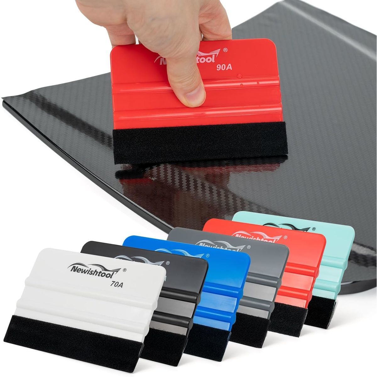 Plastic Felt Edge Vinyl Squeegee  Graphic Decal Scraper Applicator Tool