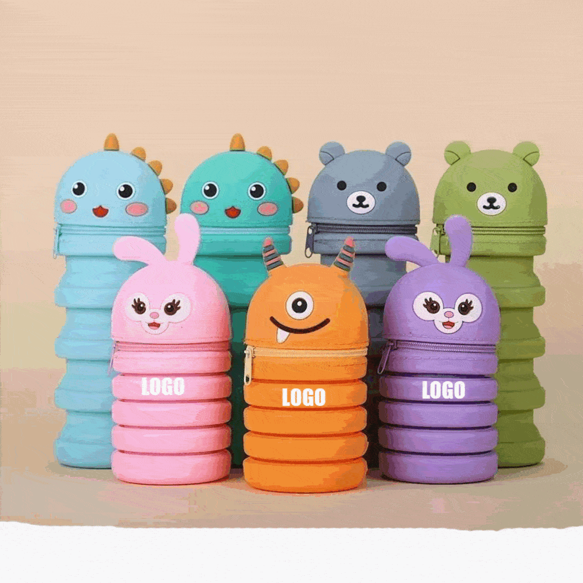Silicone Retractable Pencil Case