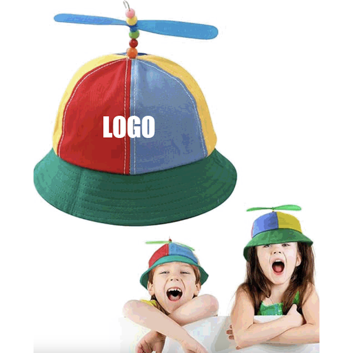 Kids Propeller Hat /Rainbow Helicopter Top Hat
