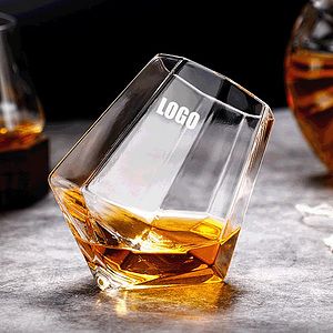Clear Diamond Shaped Whiskey Glasses