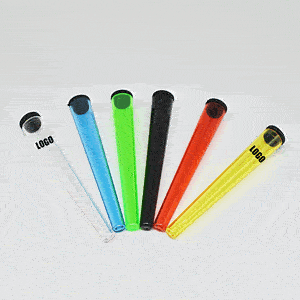 Tapered Storage Cigarette Tube/Clear Pop Top Tubes/Plastic Pre Roll Tubes with Lids Waterproof