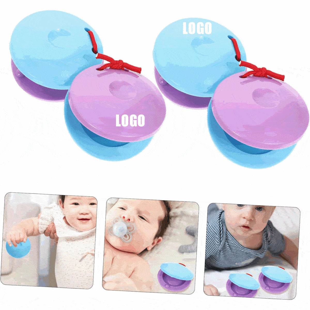 Plastic Toddler Finger Castanets /Waving board castanets/ Musical Percussion Noon Board