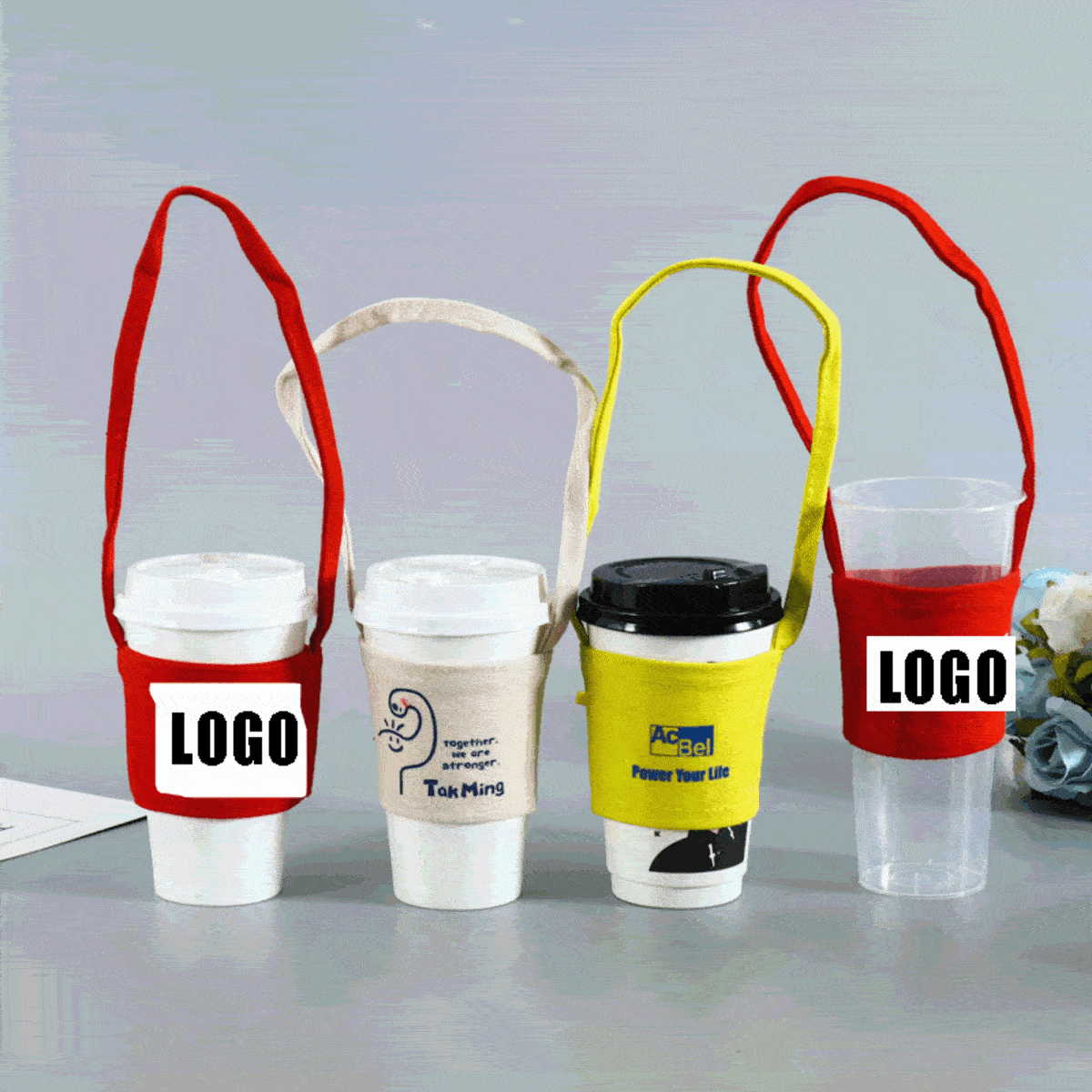 Portable Beverage Cup Foldable Holder Carrier