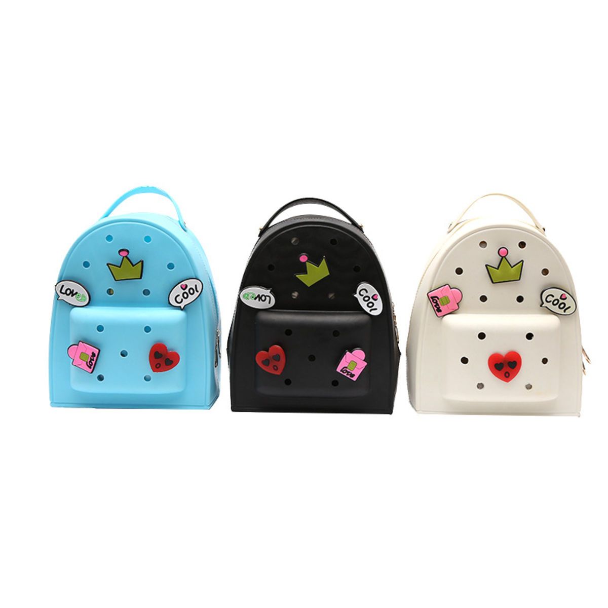 Cute Silicone Jelly Backpack with Charms/ Girls Fashion Mini Backpack Purse