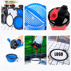 Pet Dog Travel Water Bottle with Collapsible Bowls/ Drinking Cup Dispenser