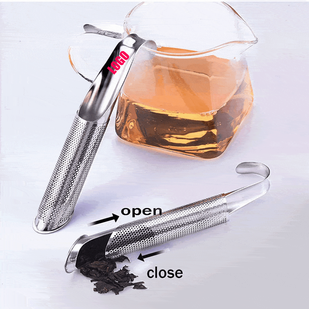 Stainless Steel Tea Diffuser/Tea Infusers Pen with Hook