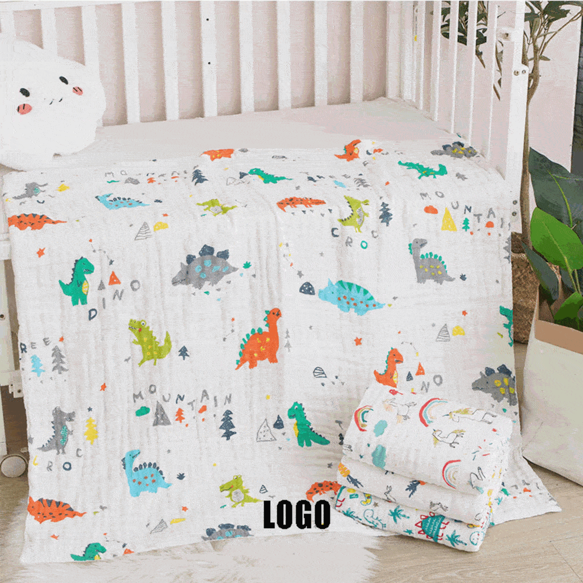 Cotton Muslin Baby Swaddle Blanket
