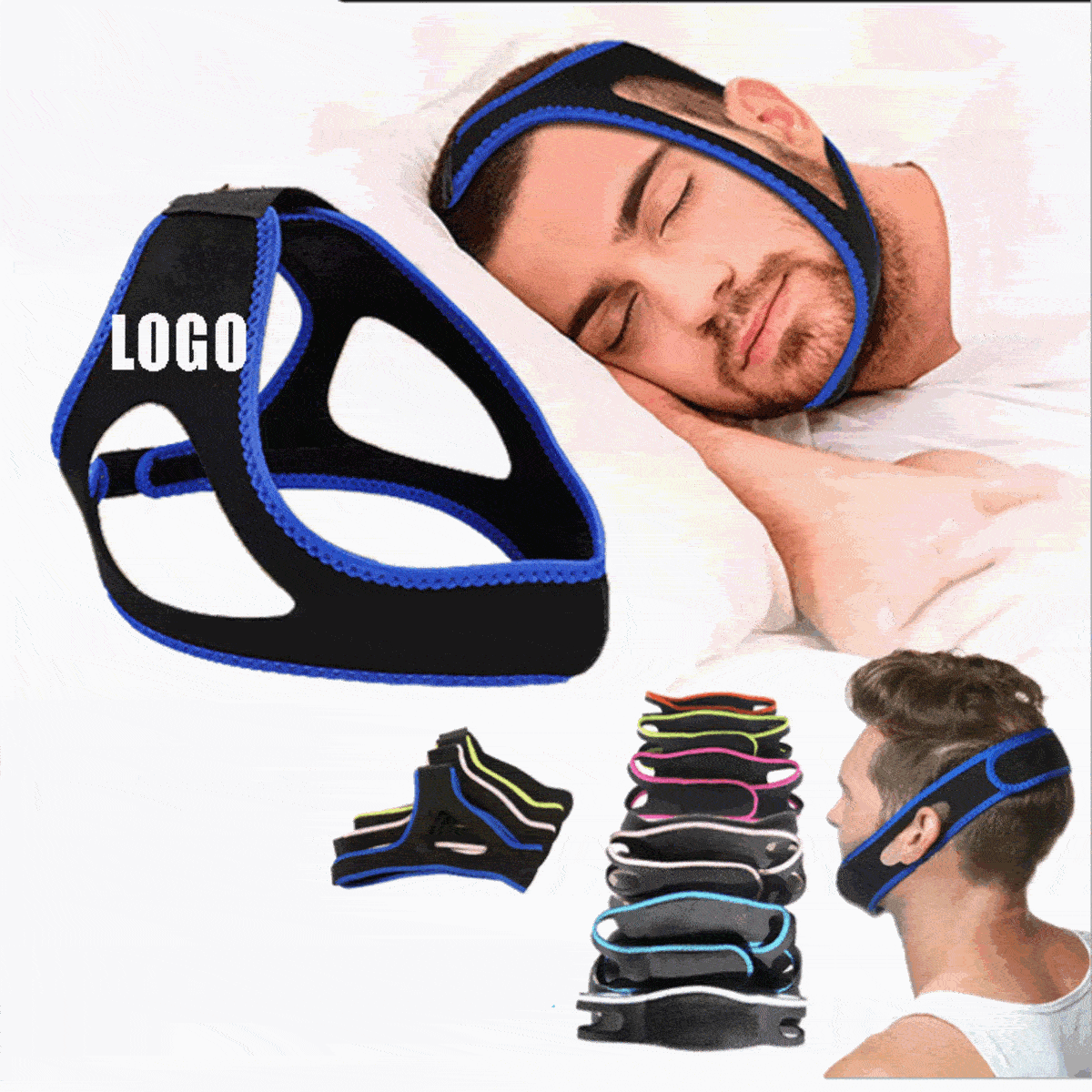 Anti-Snore Chin Strap Devices/Adjustable and Breathable Anti-Snoring Chin Strap