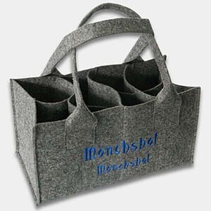 6 Bottle Wine Carrier Bag / Portable Felt Wine Bottle Tote Bag