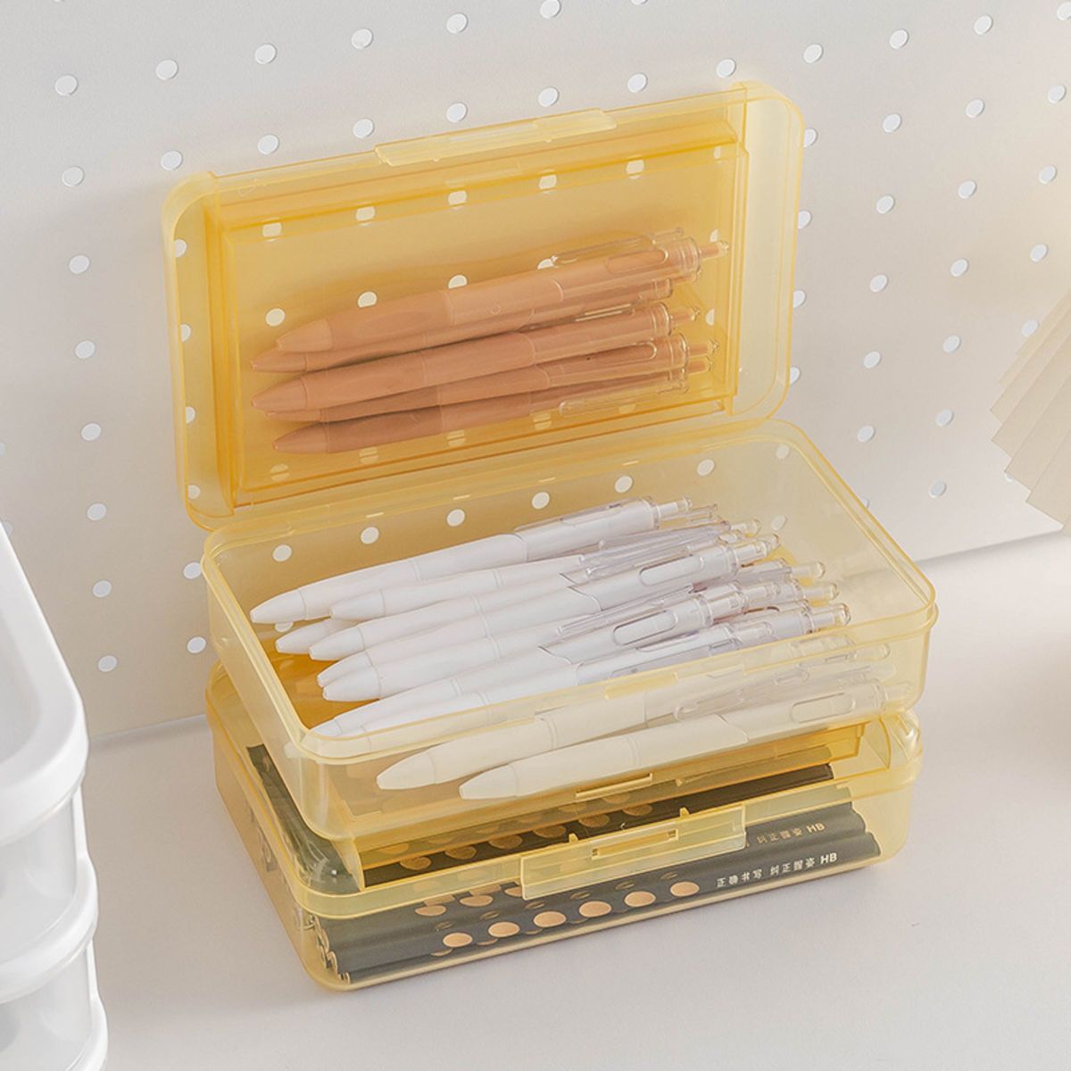 Double layer pencil case