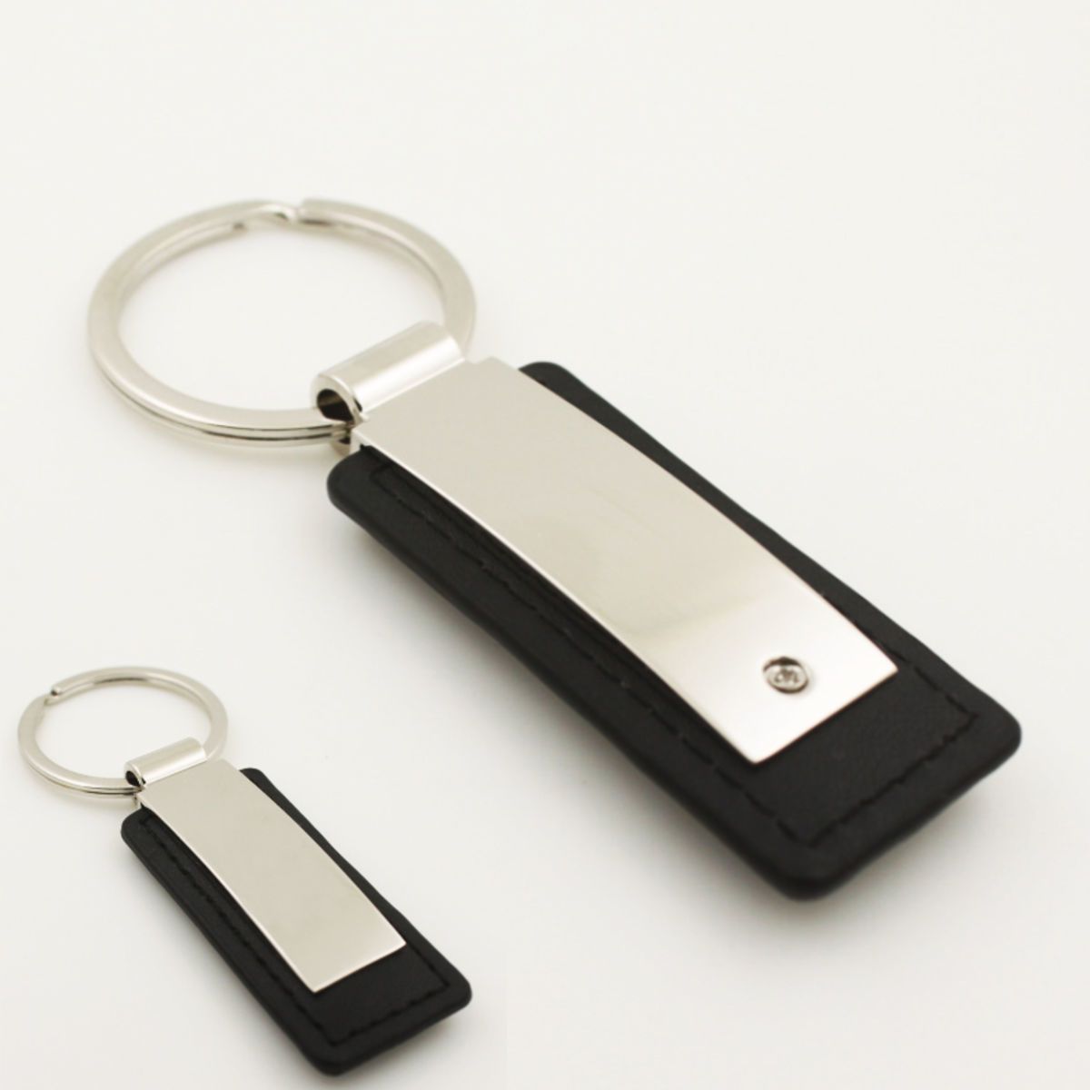 Leather Key Tag w/ Keyring