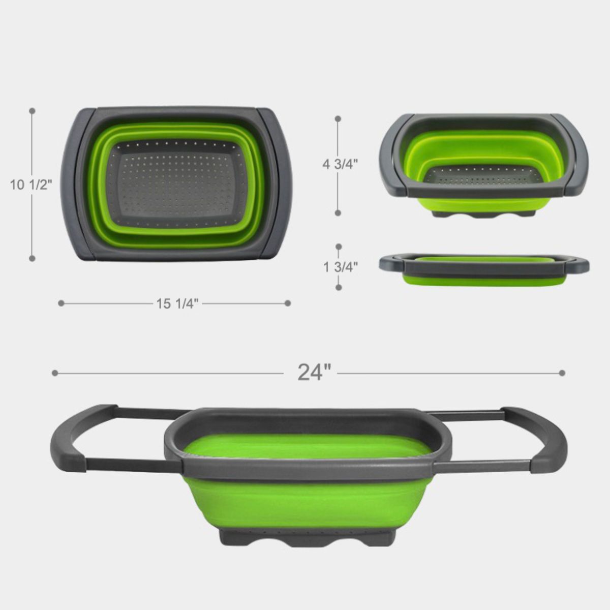 Collapsible Colander w/ Adjustable Arm Over the Sink
