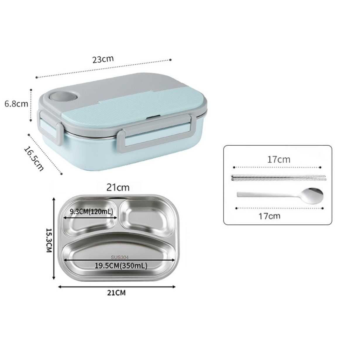 Divided Lunch Box Portable Warmer