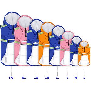 Dog Raincoat Poncho For Small To X-Large And Puppies
