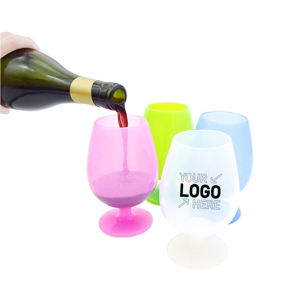 Unbreakable RubberSilicon Wine Glasses for Outdoor Camping,Goblet