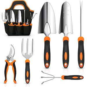 Gardening Tool Set With Storage Tote Bag