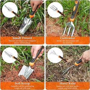Gardening Tool Set With Storage Tote Bag