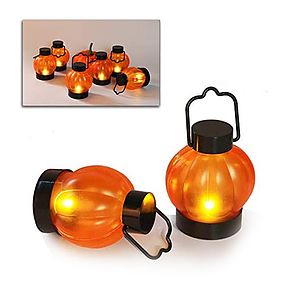 Pumpkin Grimace Lantern Flickering Halloween Light