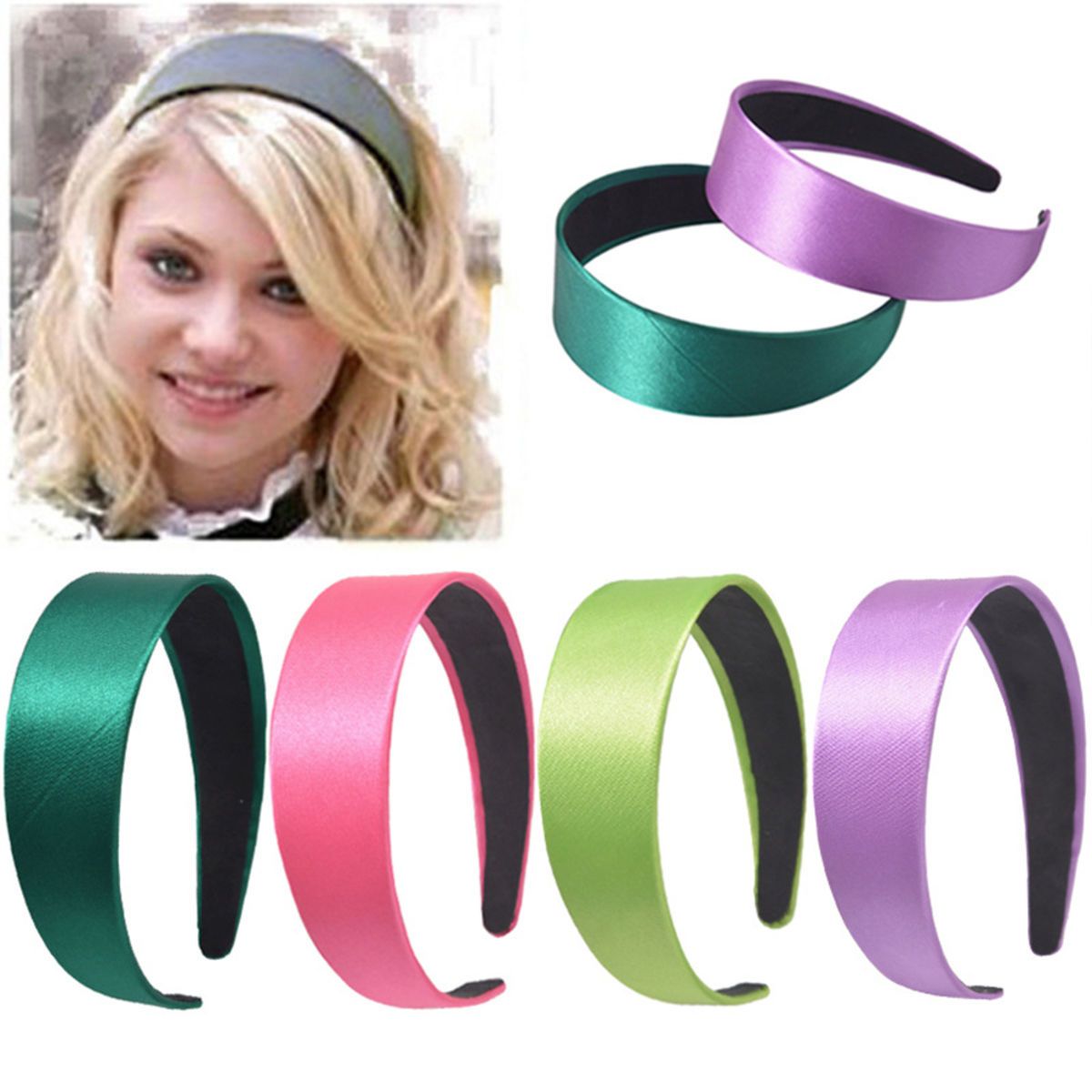 Wide Non-slip Ribbon Hairband for Women
