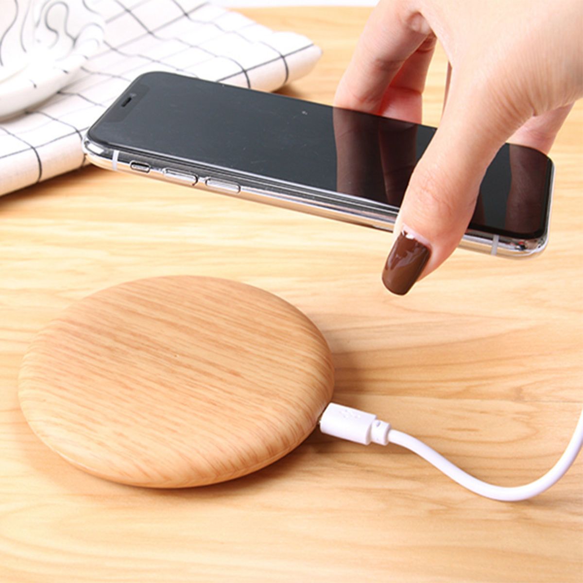 Bamboo Style Wireless Charger Pad