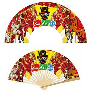 Foldable Paper Fans with Bamboo Handle