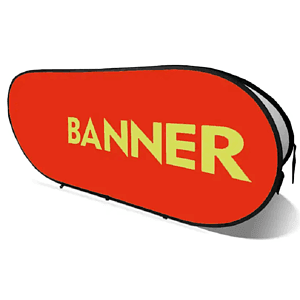 Bean Shape Pop Up Banner