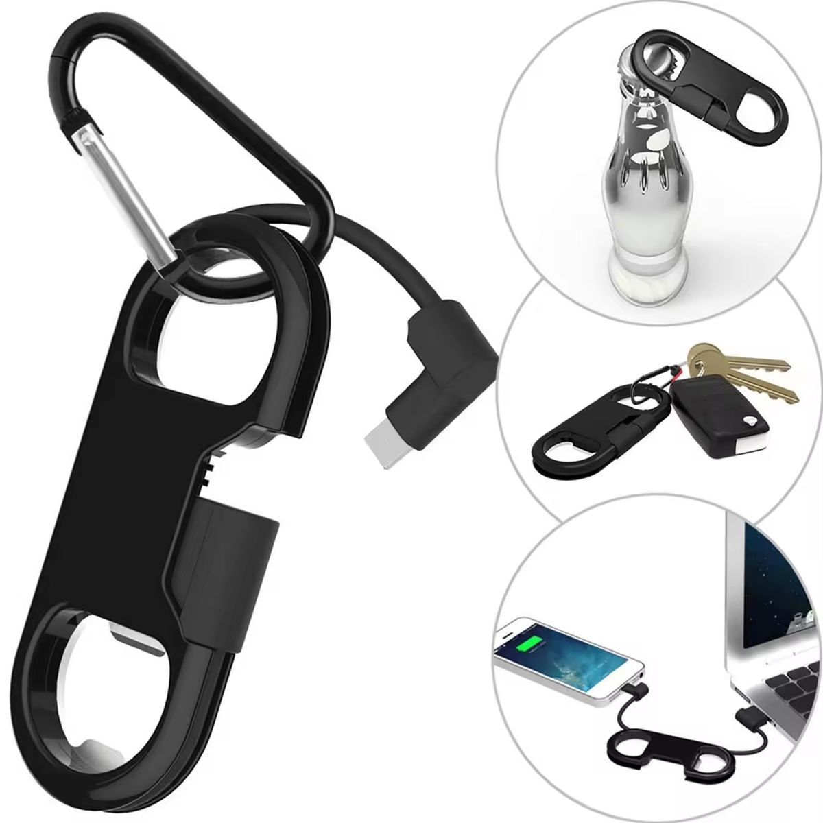 3 in 1 USB Charging Cable With Bottle Opener