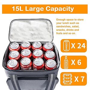 Reusable Insulated Lunch Cooler Tote Bag