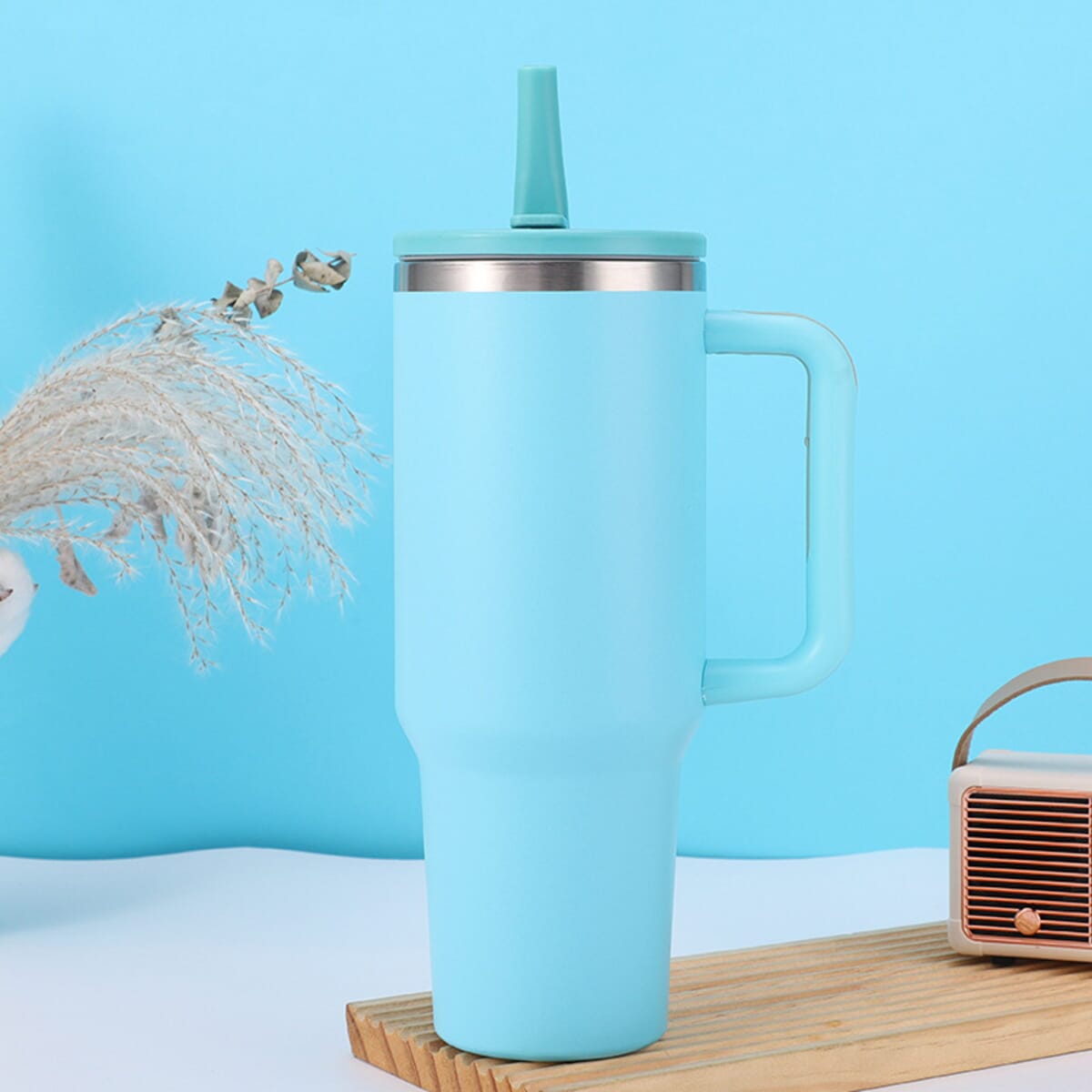40oz 304 Steel Recycled Travel Tumbler with Straw