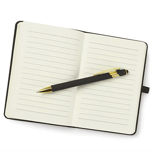 Custom 4“ x 6" Jotter With Sticky Notes & Stylus Pen