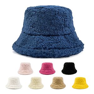 Lamb Wool Fisherman Plush Hat