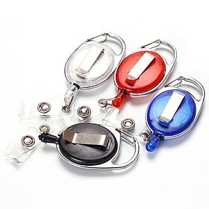 Retractable Badge Holders with Carabiner Reel Clips