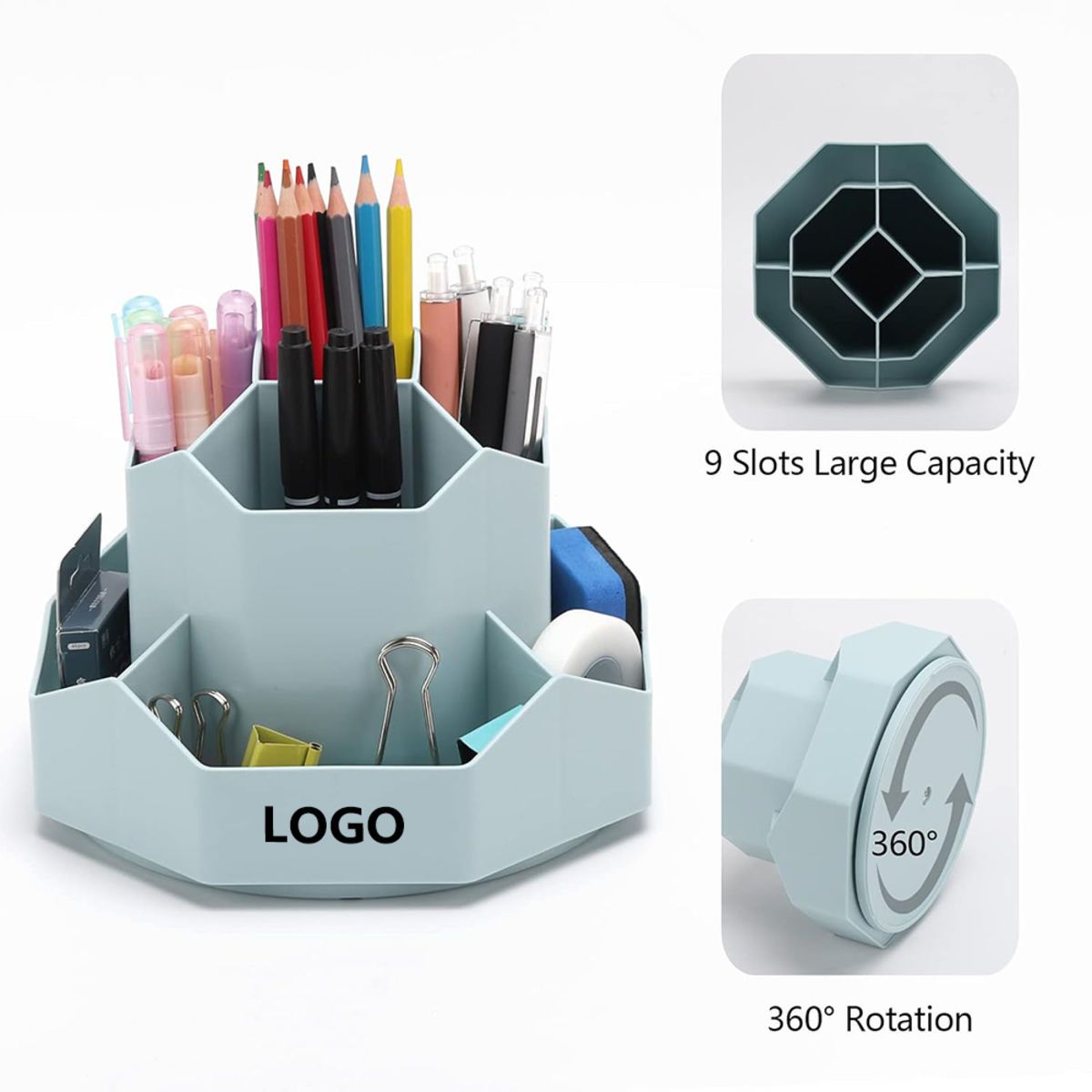 Slots 360 Rotating Pencil Pen Organizer