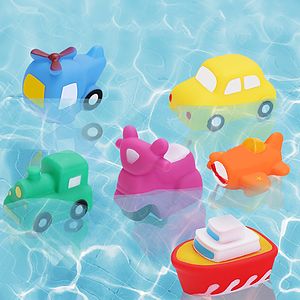 Silicone Sound Soft Vehicle Models Bathtub Toys