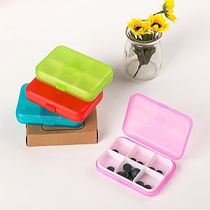 Storage Box Organizer 6 Compartment Portable Mini Suitcase Travel Pill