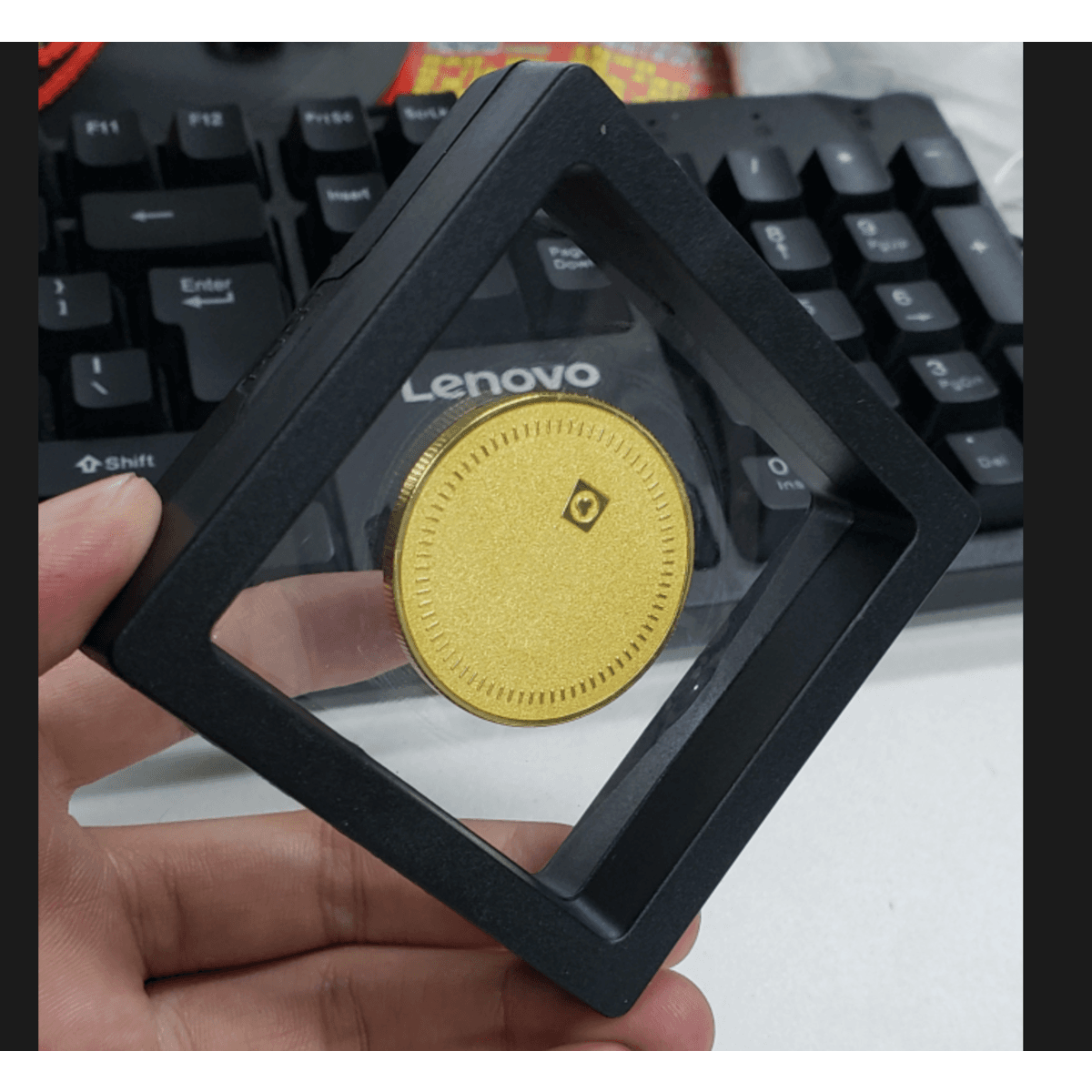 Floating Display Frame with Coin