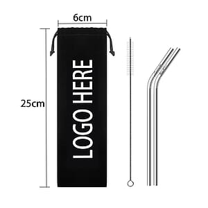 304 Stainless Steel Straws Set/Brush/Pocket