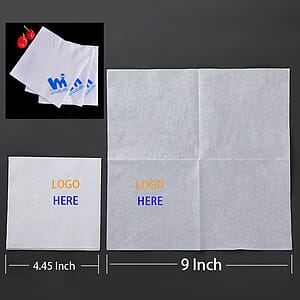 2 layers 9" x 9" Facial-grade White Napkins