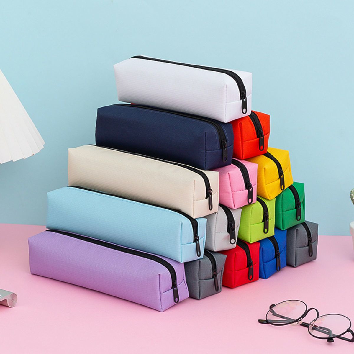 Large Capacity Canvas Pencil Case